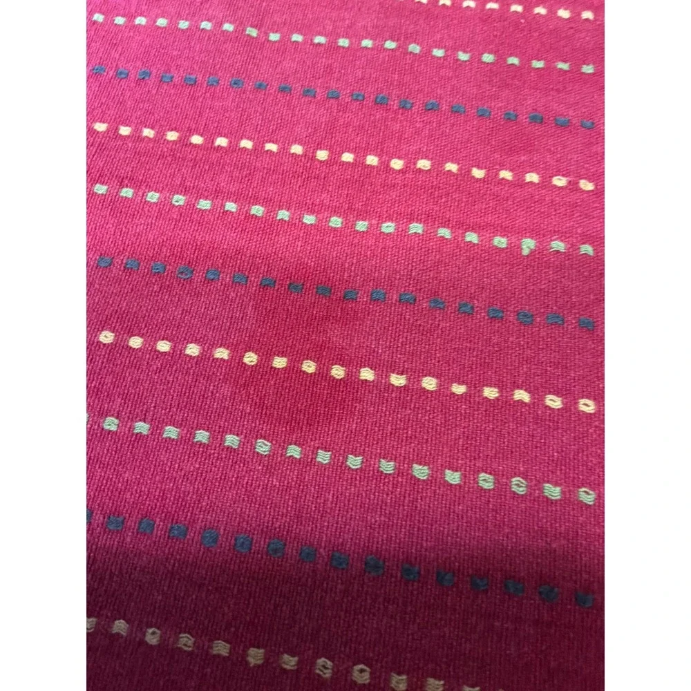 Unbranded Placemats Set of 4 OS Cranberry Red‎ Embroidered Dash Cotton